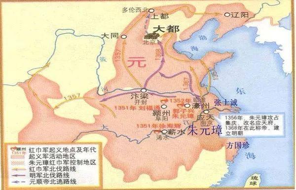 为什么朱元璋能由南到北统一中国？