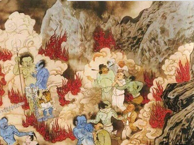 中国神话中的十八层地狱第四层：孽镜地狱