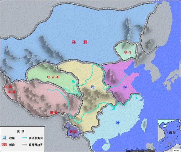 中国古代地图——南北朝地图