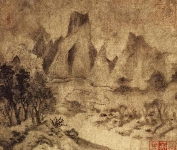 解析:五代时期北方山水画派的构图和技巧